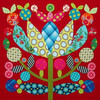 дерево-цветок - схема лоскутного шитья Ким МакЛин