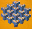конструкция из кубов в пэчворке