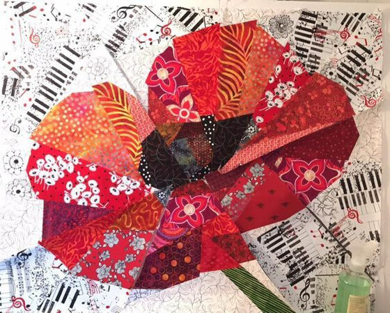 лоскутный блок мак